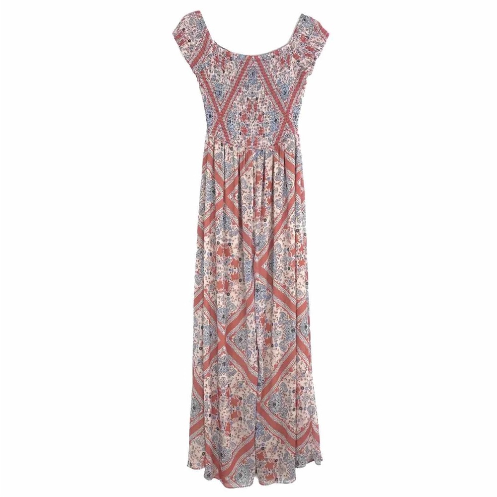 Tularosa Henderson Smocked Off The Shoulder Maxi Dress